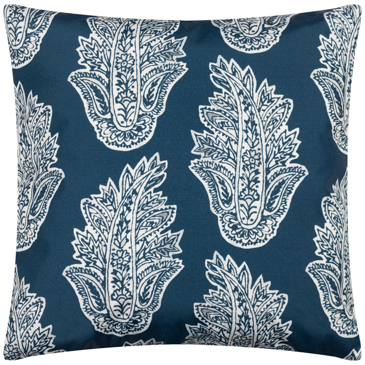 Kalindi Paisley 43x43 Outdoor Cushion Case Navy