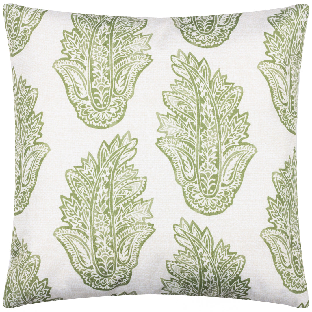 Kalindi Paisley 43x43 Outdoor Cushion Case Olive - image 2