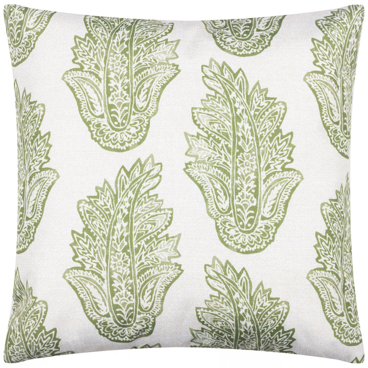 Kalindi Paisley 43x43 Outdoor Cushion Case Olive - image 2
