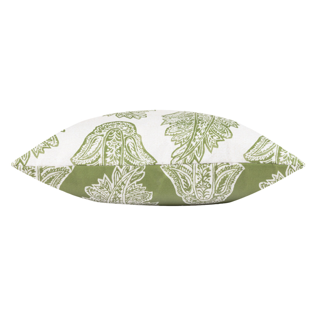 Kalindi Paisley 43x43 Outdoor Cushion Case Olive - image 3