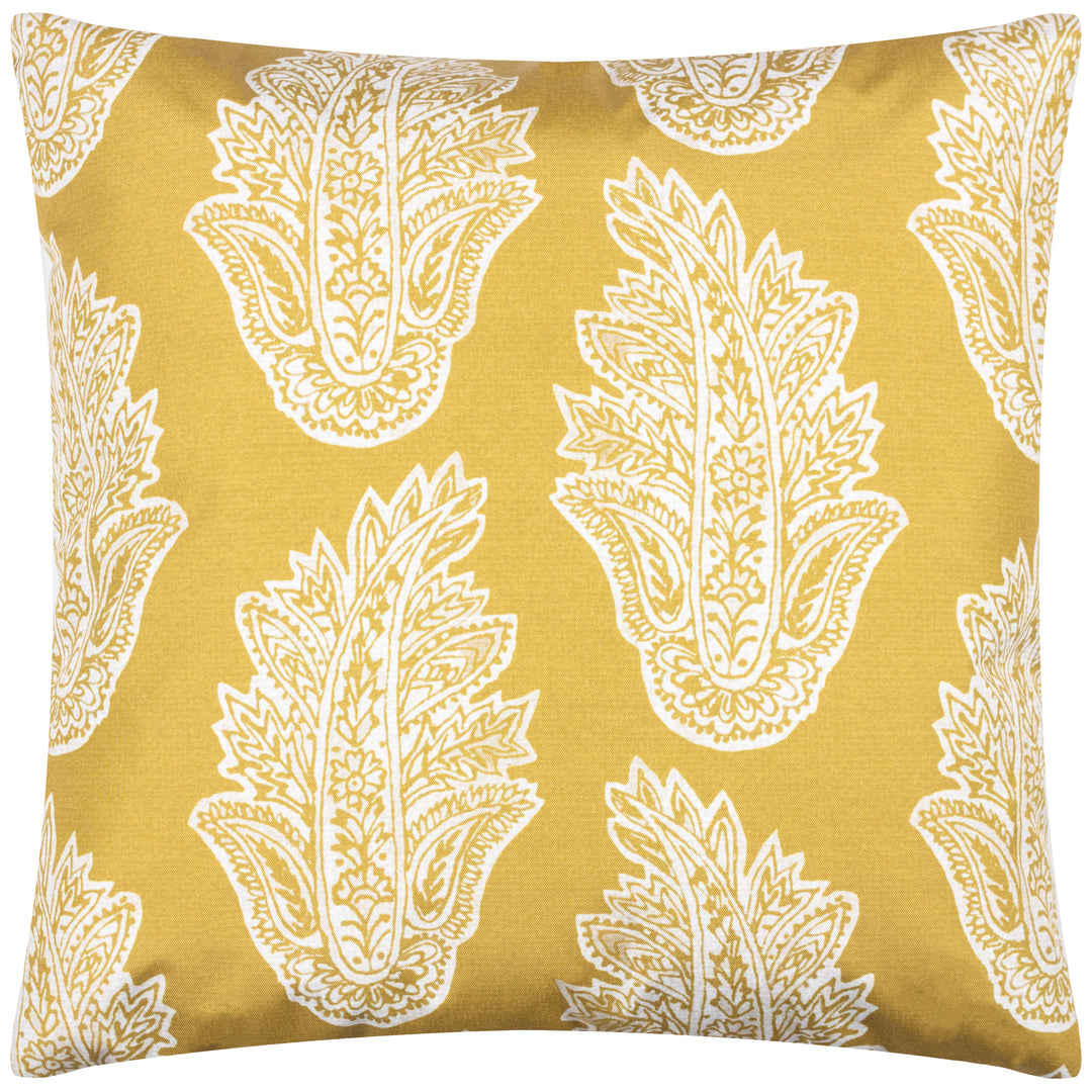 Kalindi Paisley 43x43 Outdoor Cushion Case Saffron