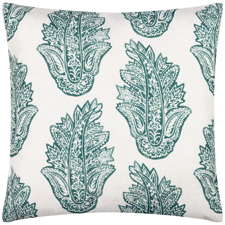 Kalindi Paisley 43x43 Outdoor Cushion Case Teal - image 2