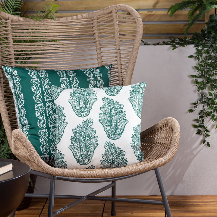 Kalindi Stripe 55x55 Outdoor Cushion Case Teal - image 4