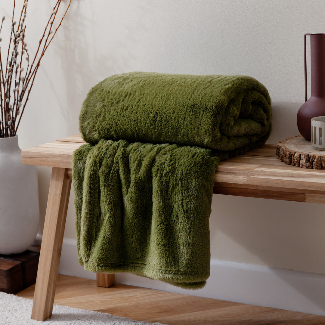 Kallu 150x200 Throw Olive - image 3