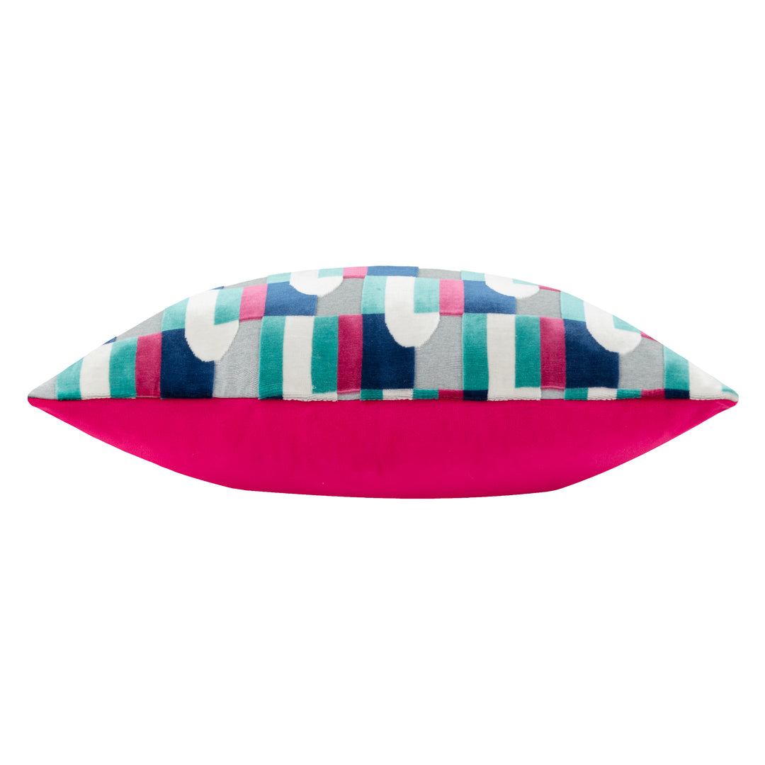 KEELA 35X50 CUSHION CASE MAGENTA/BLUE