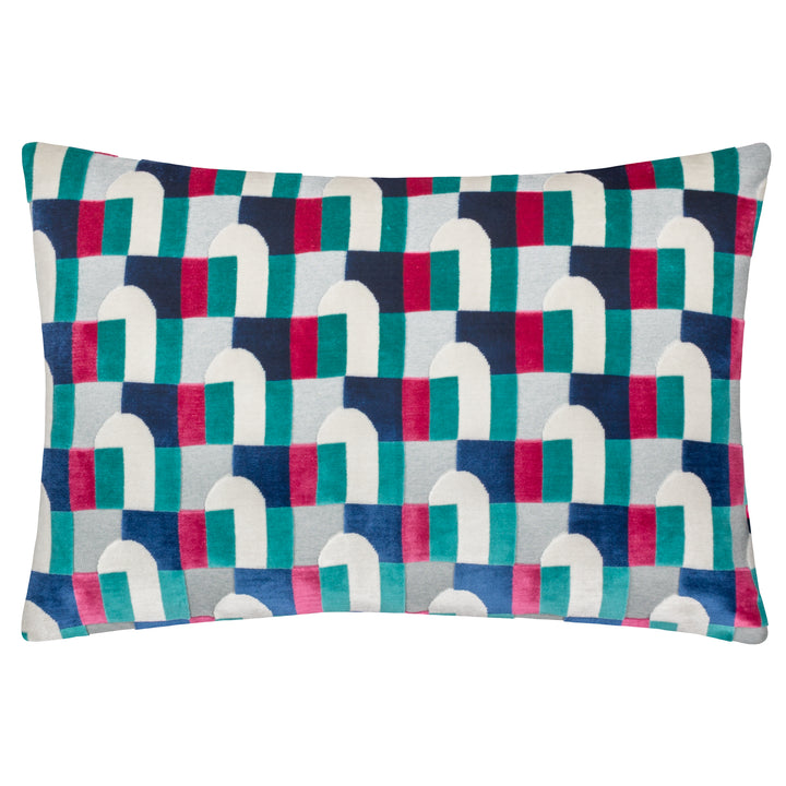 KEELA 35X50 CUSHION CASE MAGENTA/BLUE