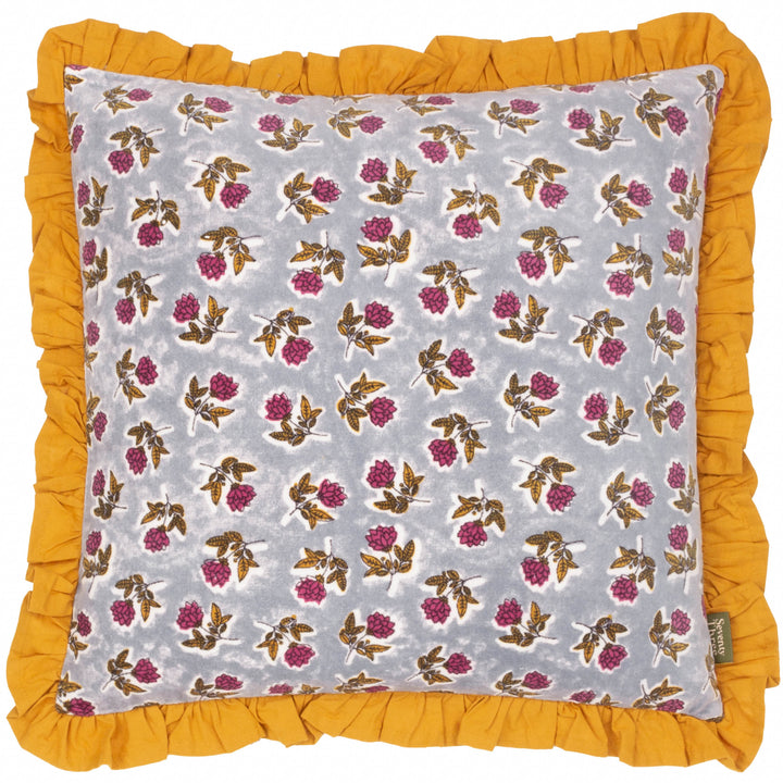 KEMBLE 45X45 CUSHION CASE DELPH BLUE/GOLD