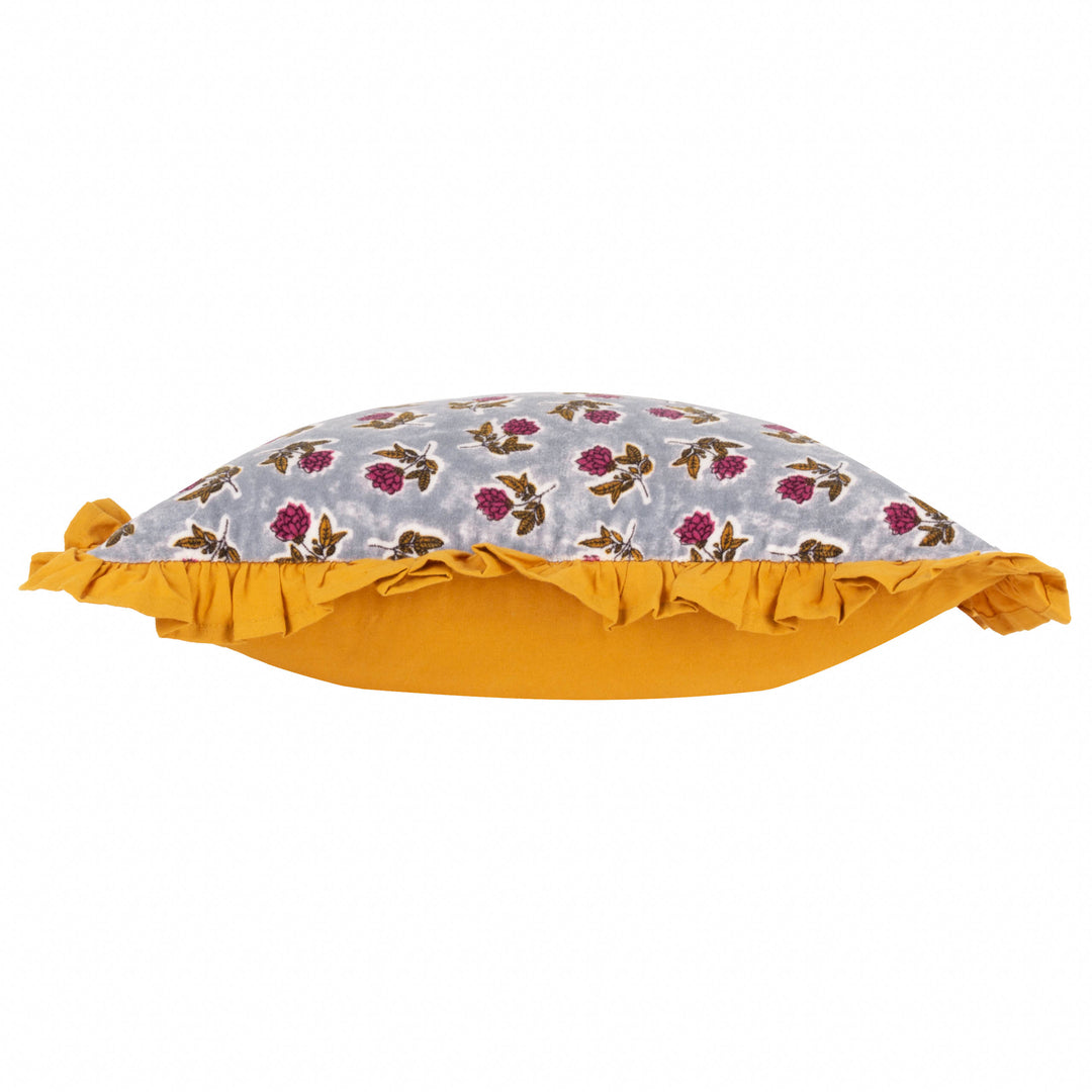 KEMBLE 45X45 CUSHION CASE DELPH BLUE/GOLD