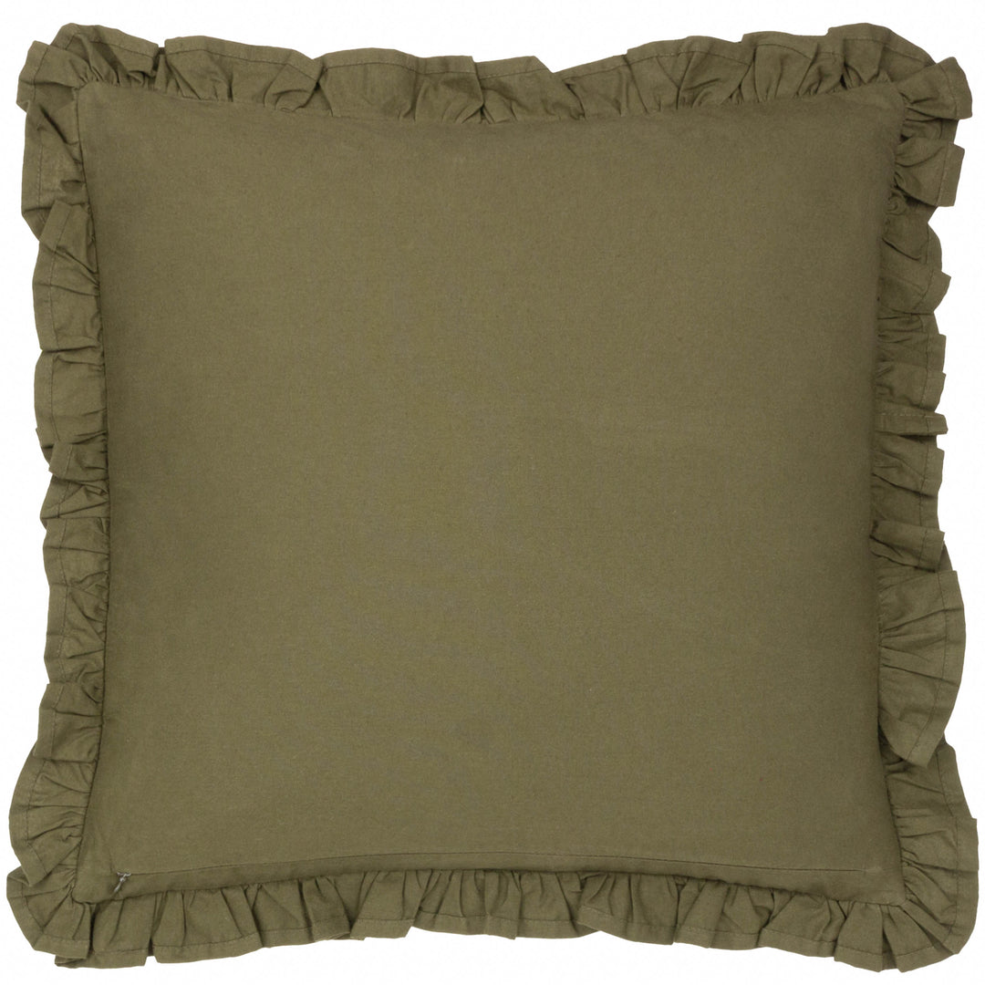 KEMBLE 45X45 CUSHION CASE GOLD/HUNTER GREEN