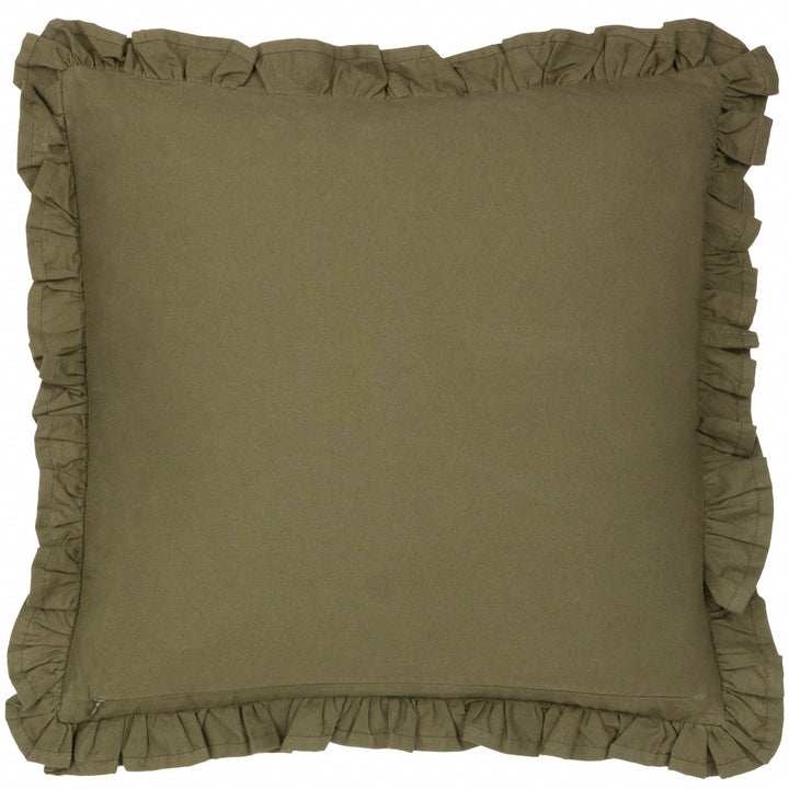 KEMBLE 45X45 CUSHION CASE GOLD/HUNTER GREEN