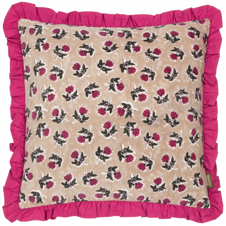 KEMBLE 45X45 CUSHION CASE VIOLET/CERISE