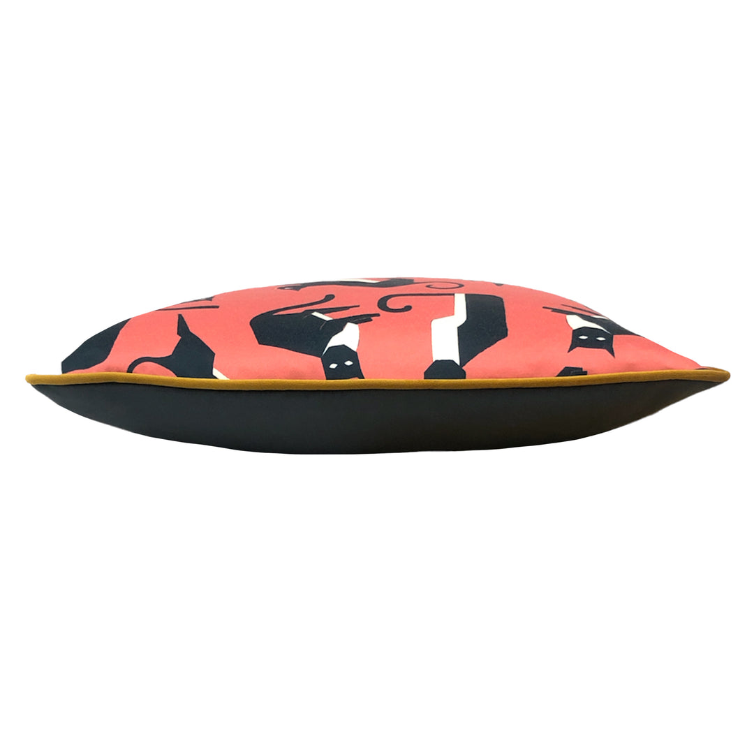 KITTA GEO CATS 43X43 CUSHION CASE PINK WATERMELON