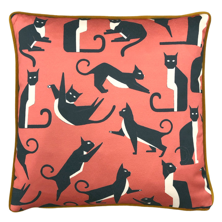 KITTA GEO CATS 43X43 CUSHION CASE PINK WATERMELON