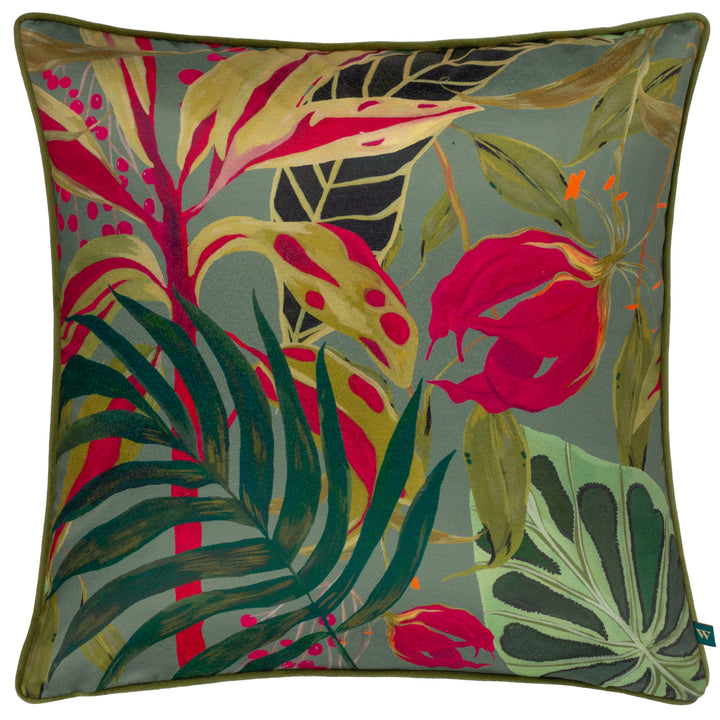 KALI JUNGLE FOLIAGE 50X50 CUSHION CASE GREEN