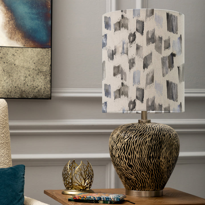 Alcina Table Lampbase Grey/Arwen Anna 32x40cm Lampshade Frost