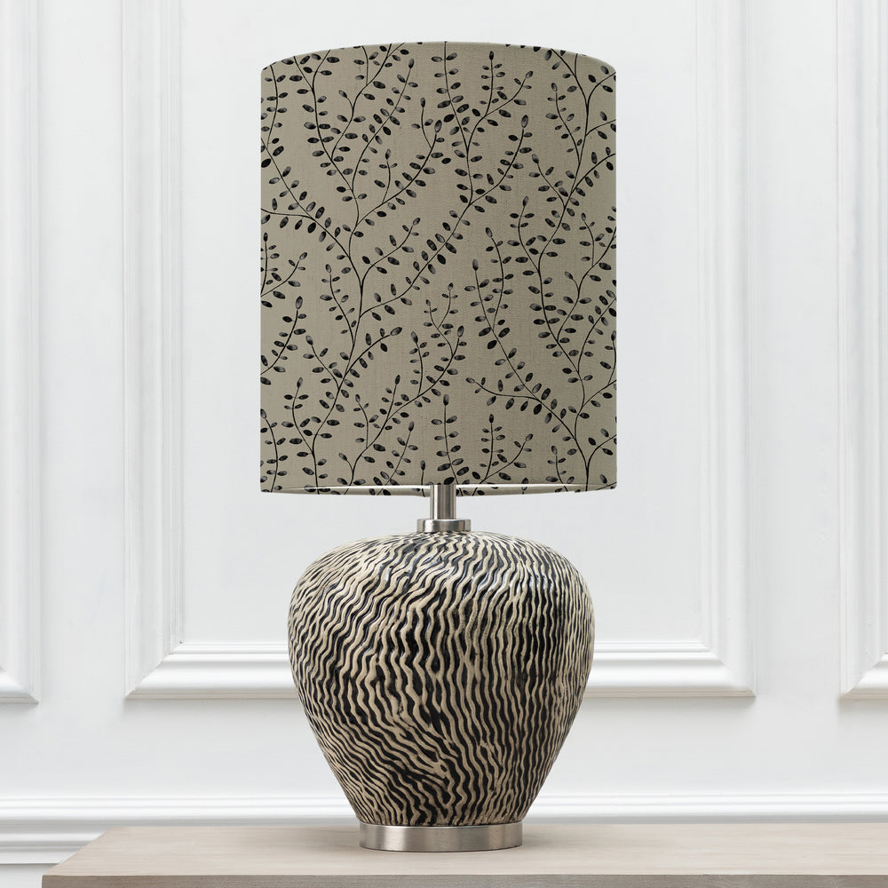 Alcina Table Lampbase Grey/Eden Anna 32cm Lampshade Onyx - image 2