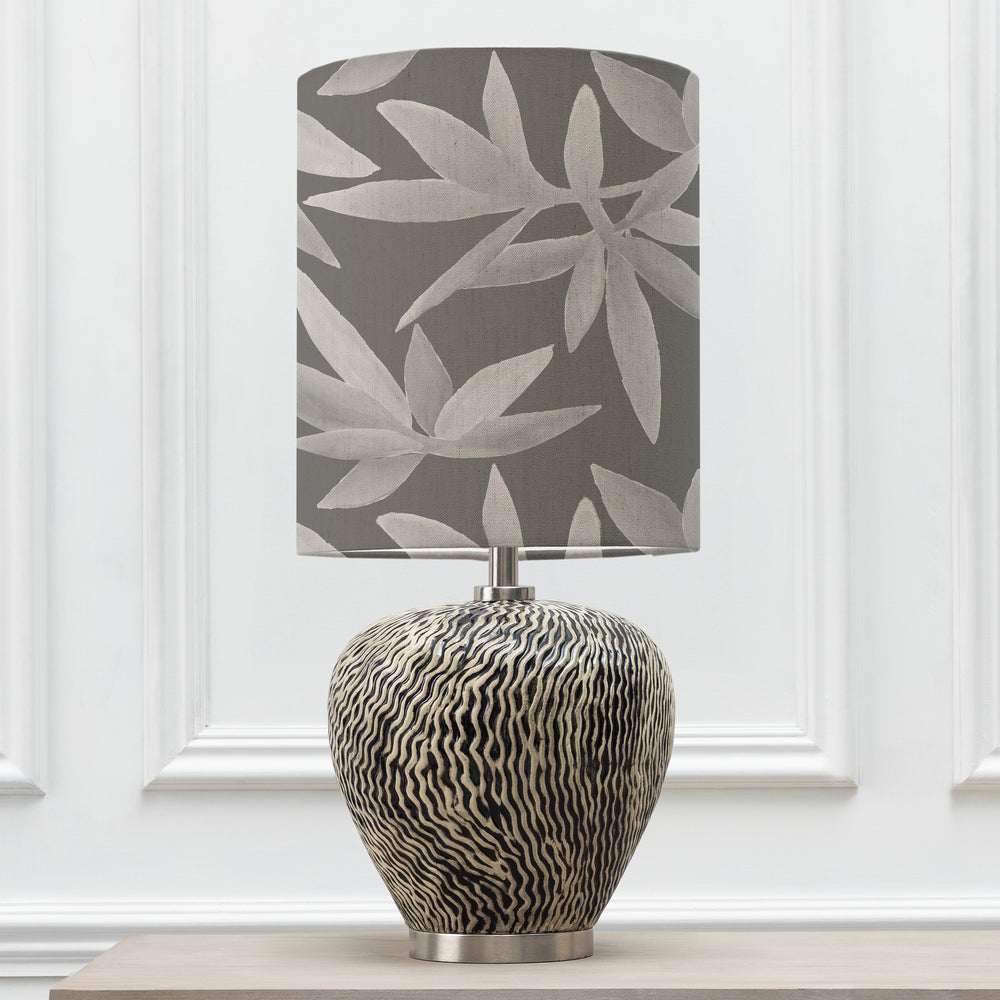 Alcina Table Lampbase Grey/Silverwood Anna 32x40cm Lampshade Frost - image 2