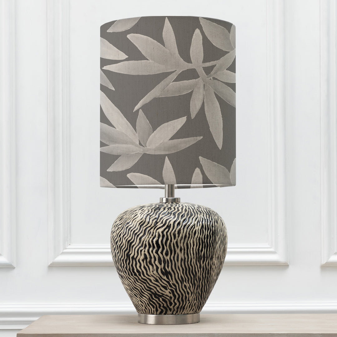Alcina Table Lampbase Grey/Silverwood Anna 32x40cm Lampshade Frost - image 2