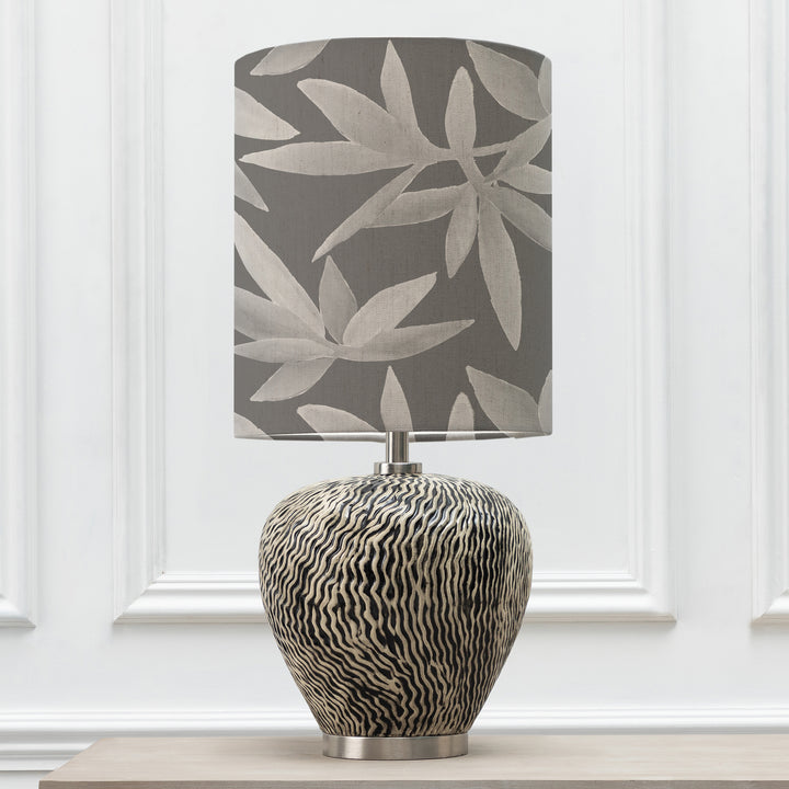 Alcina Table Lampbase Grey/Silverwood Anna 32x40cm Lampshade Frost - image 2