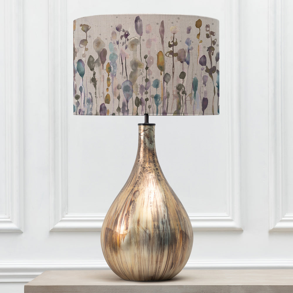 Allegra Table Lampbase Glass/Arley EVA 46cm Lampshade Ironstone - image 2