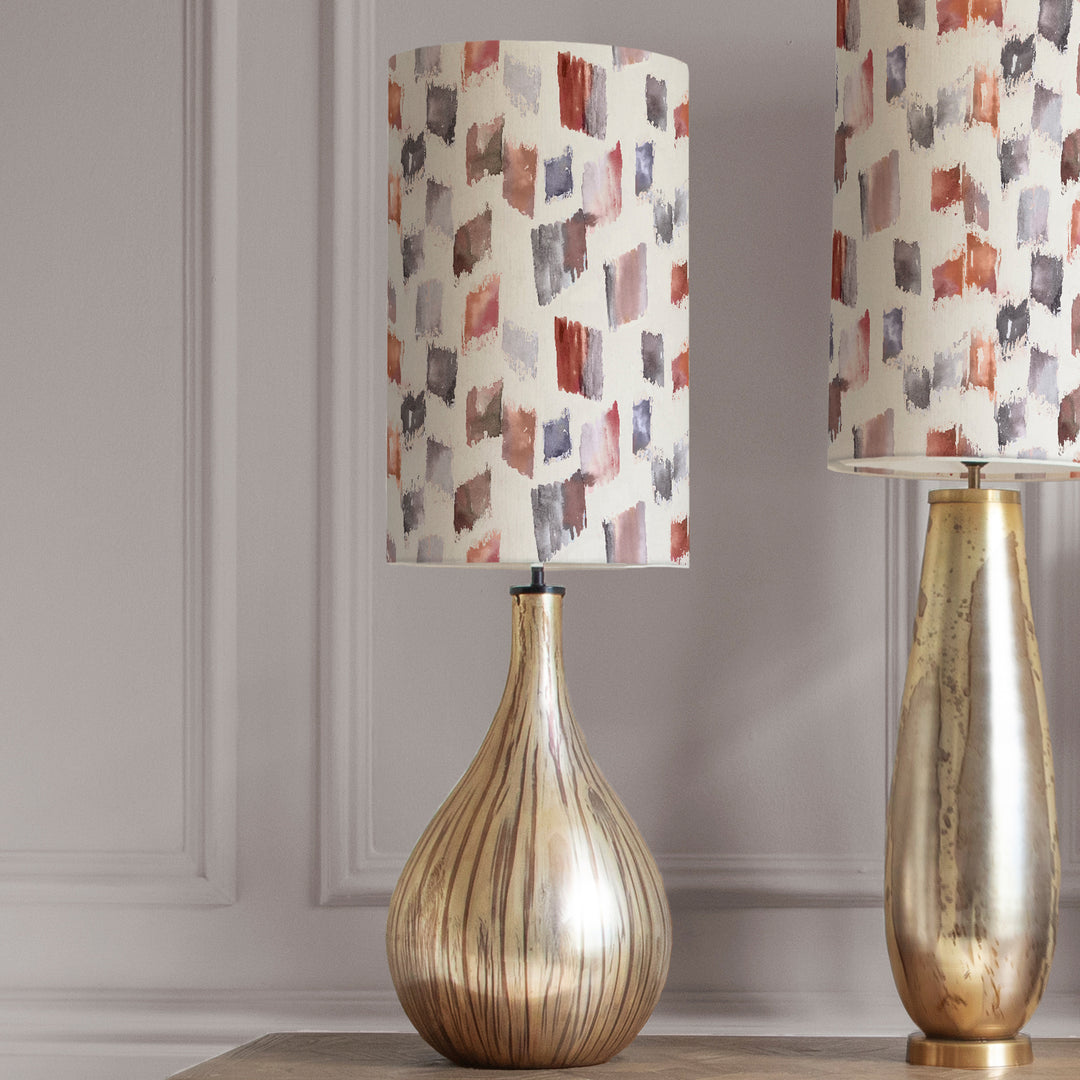 Allegra Table Lampbase Glass/Arwen Anna 30x50cm Lampshade Rosewater
