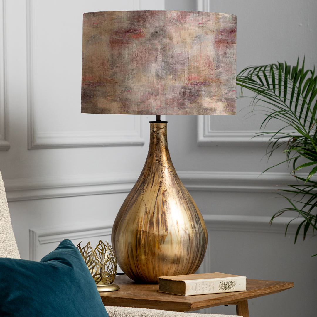 Allegra Table Lampbase Glass/Monet EVA 46cm Lampshade Amber