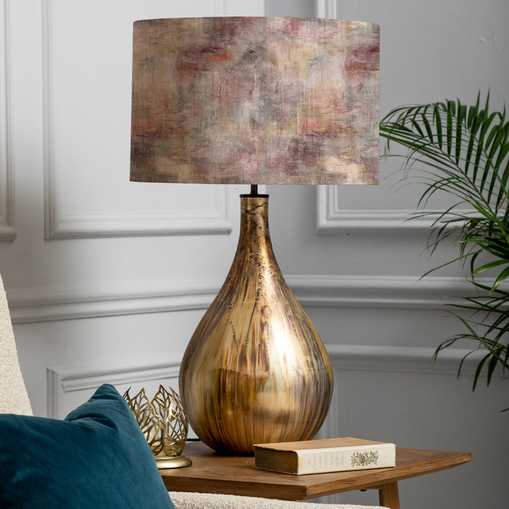Allegra Table Lampbase Glass/Monet EVA 46cm Lampshade Amber