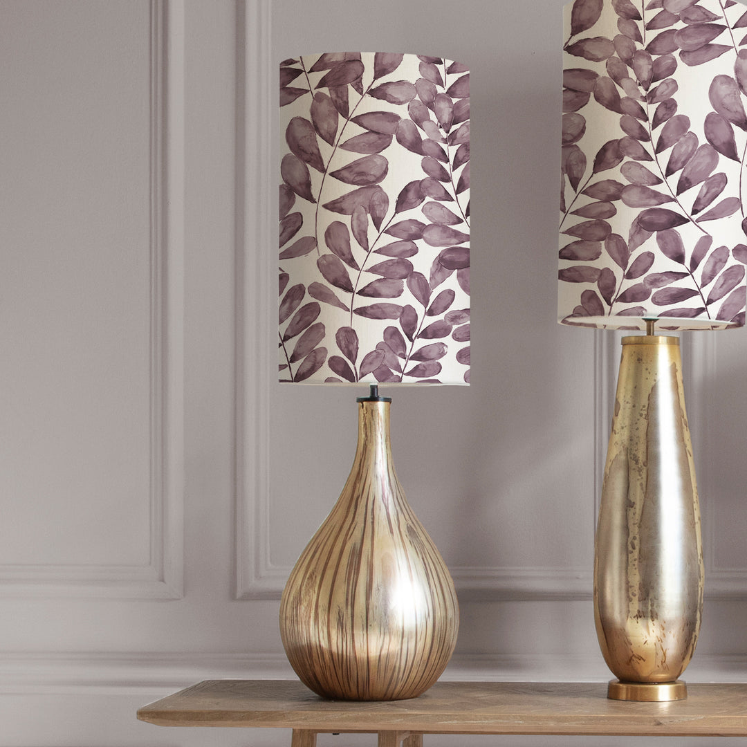 Allegra Table Lampbase Glass/Rowan Anna 30x50cm Lampshade Dusk