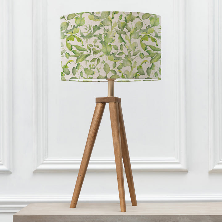 ARATUS TABLE LAMPBASE NUT/CLAUDIA CREAM EVA 40CM LAMPSHADE GREEN