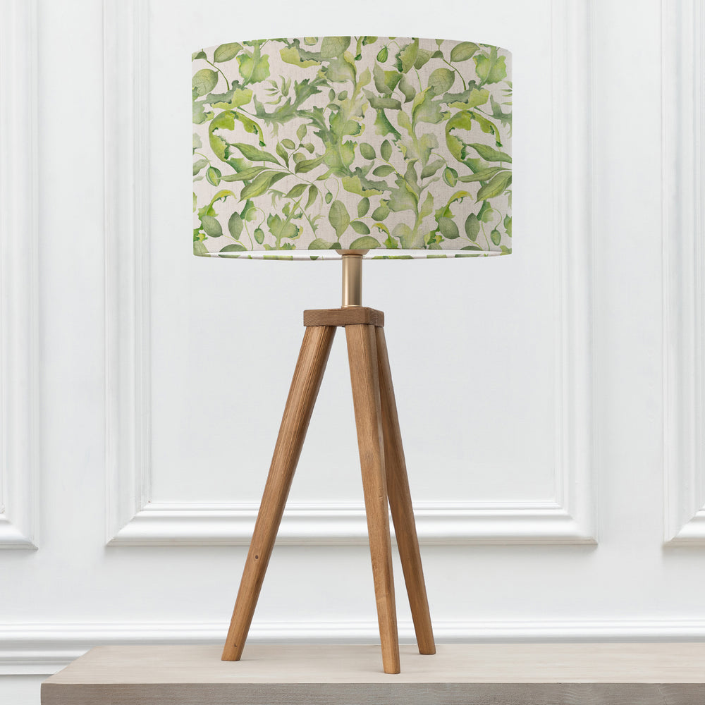 Aratus Table Lampbase Nut/Claudia Cream EVA 40cm Lampshade Green - image 2