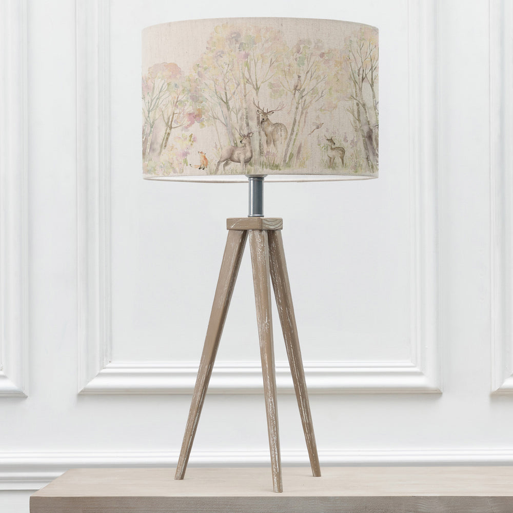 Aratus Table Lampbase Grey Wash/Enchanted Forest EVA 40cm Lampshade Forest - image 2