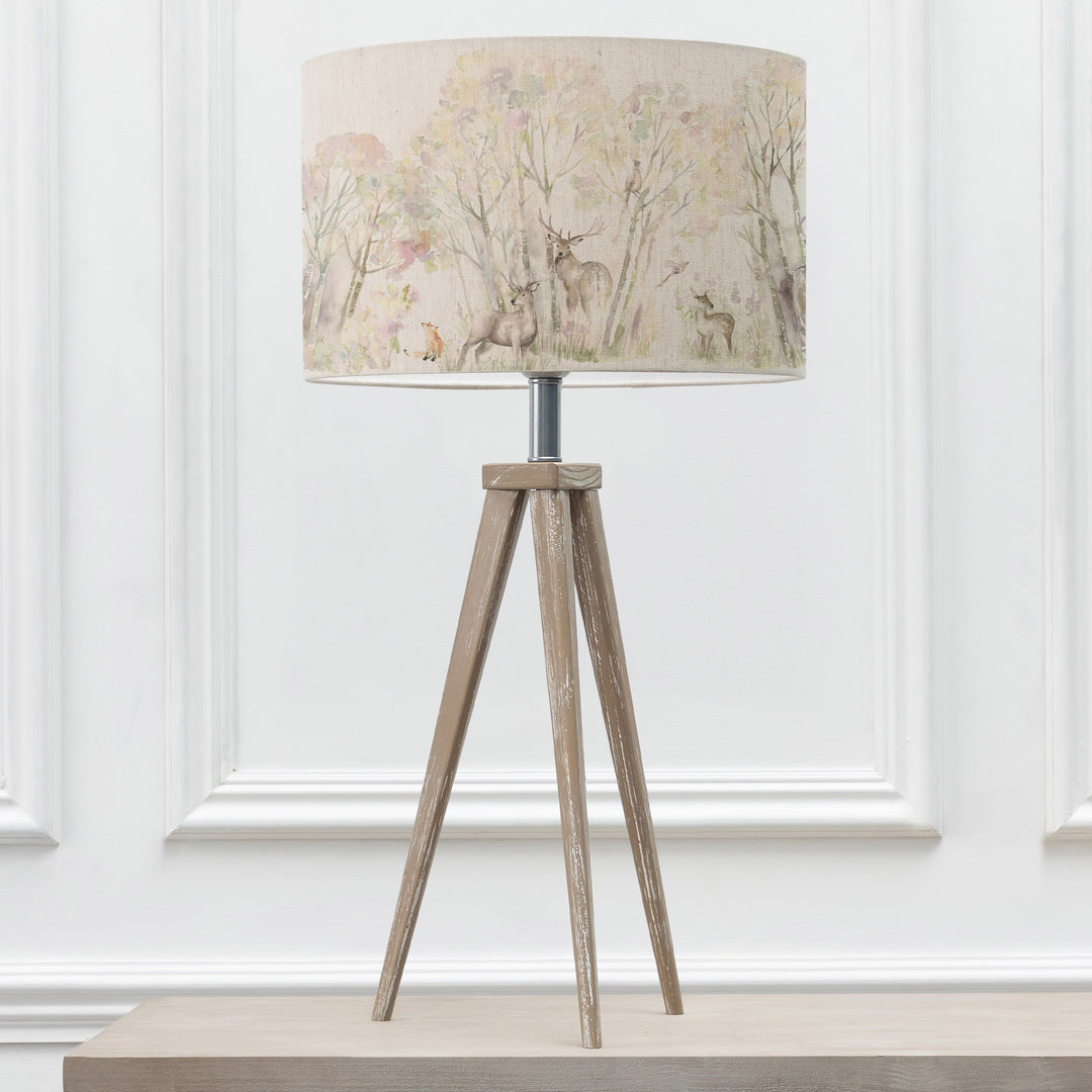 Aratus Table Lampbase Grey Wash/Enchanted Forest EVA 40cm Lampshade Forest - image 2