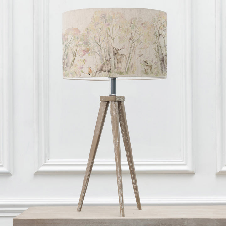 Aratus Table Lampbase Grey Wash/Enchanted Forest EVA 40cm Lampshade Forest - image 2