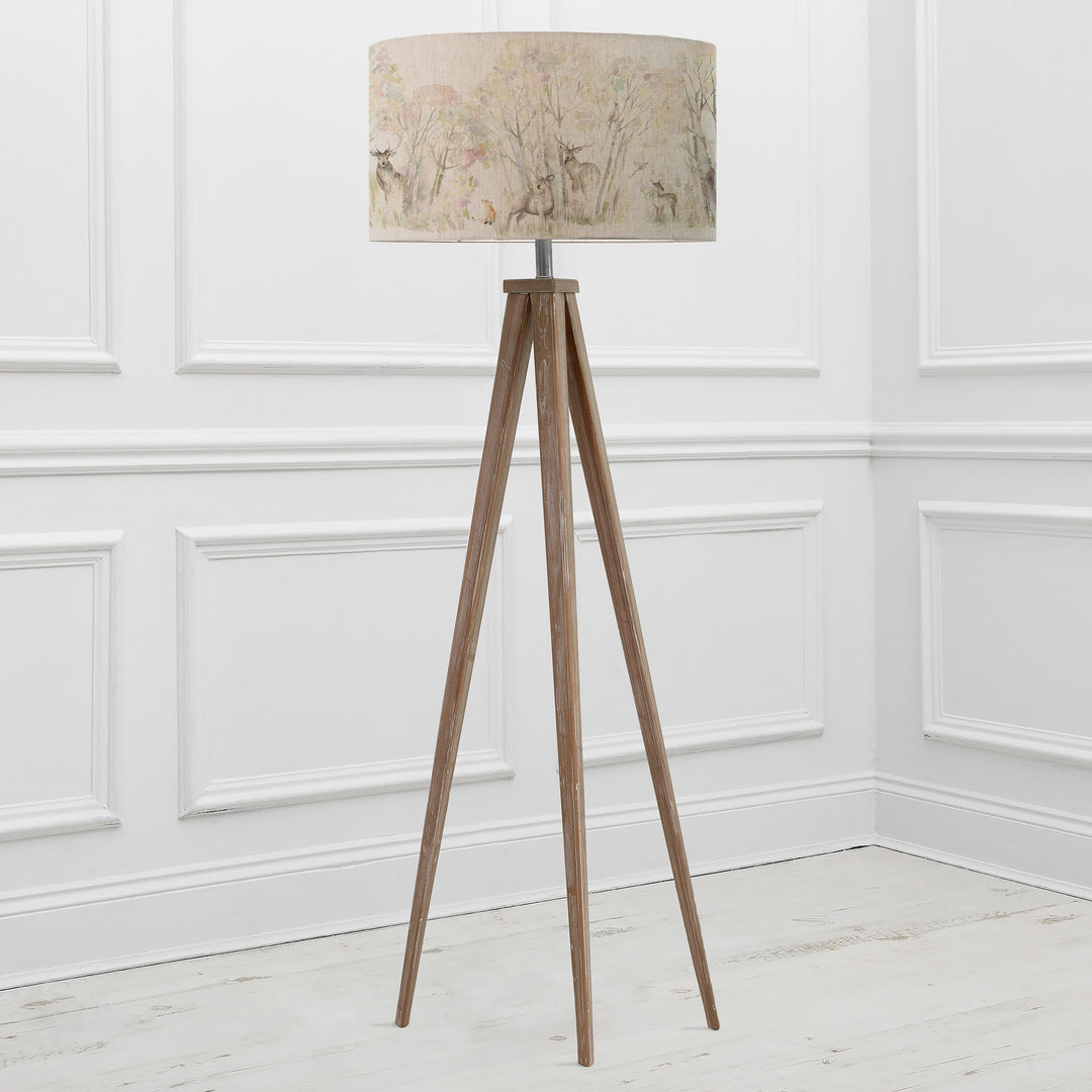Aratus Floor Lampbase Grey Wash/Enchanted Forest EVA 52cm Lampshade Forest - image 2