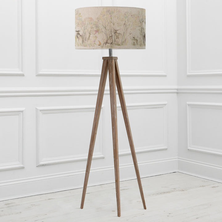 Aratus Floor Lampbase Grey Wash/Enchanted Forest EVA 52cm Lampshade Forest - image 2