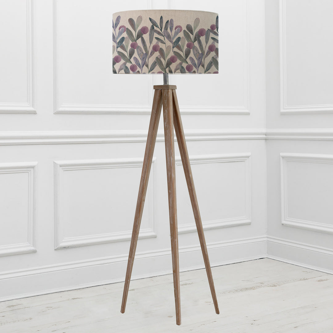 Aratus Floor Lampbase Grey Wash/Katsura EVA 52cm Lampshade Violet - image 2