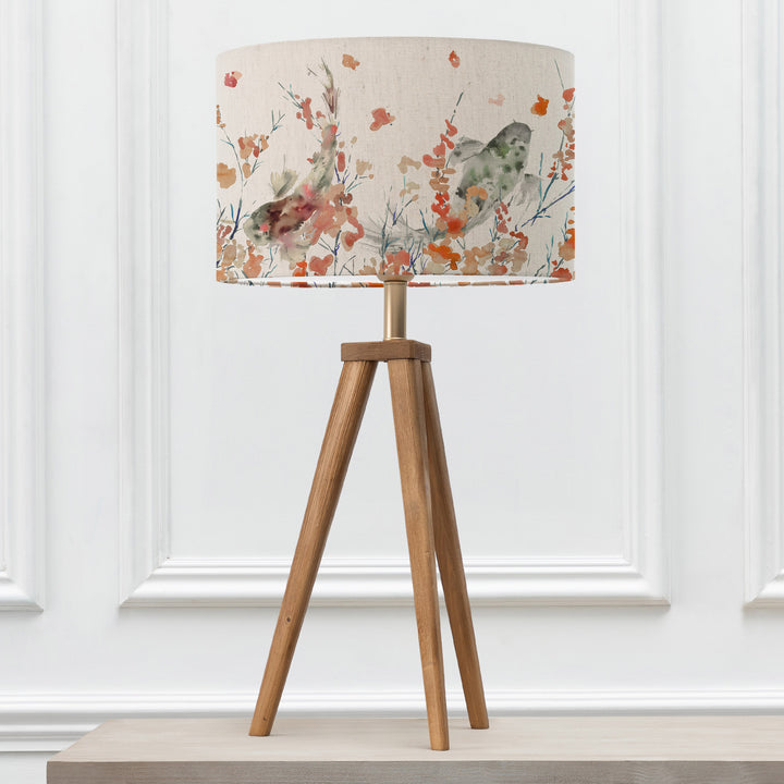 Aratus Table Lampbase Nut/Koi Carp EVA 40cm Lampshade Peridot - image 2