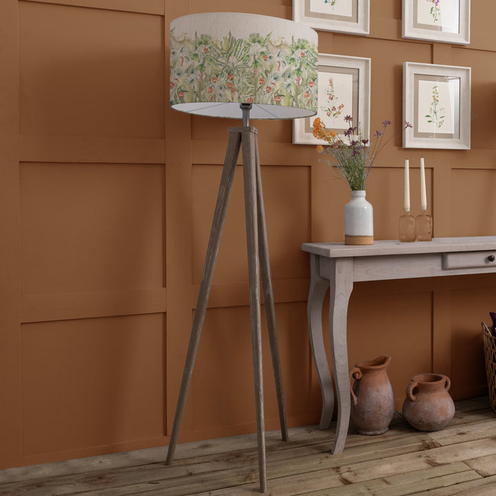 Aratus Floor Lampbase Grey Wash/Mangrove EVA 52cm Lampshade Moss