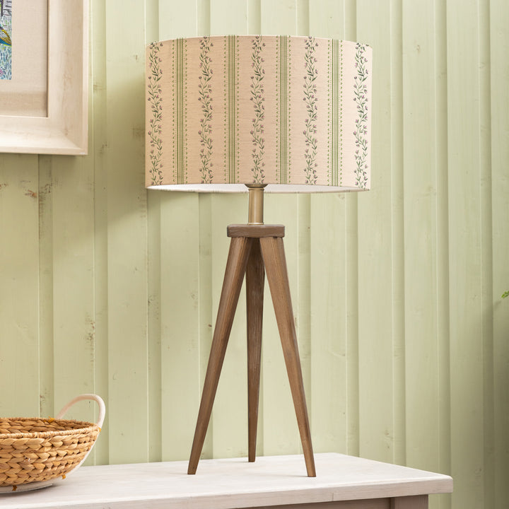 Aratus Floor Lampbase Nut/Primavera EVA 40cm Lampshade Clover