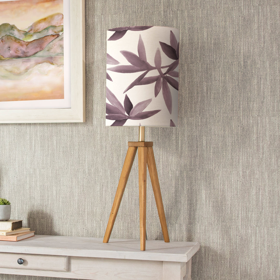 ARATUS TABLE LAMPBASE NUT/SILVERWOOD ANNA 30X40CM LAMPSHADE DUSK