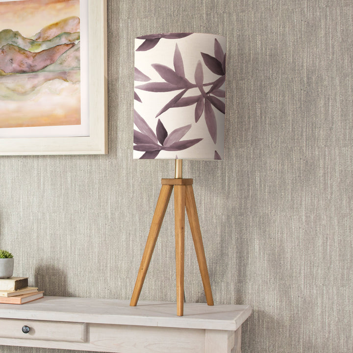 ARATUS TABLE LAMPBASE NUT/SILVERWOOD ANNA 30X40CM LAMPSHADE DUSK