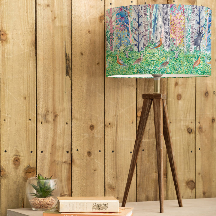 Aratus Table Lampbase Nut/Whimsical Tale EVA 40cm Lampshade Dawn