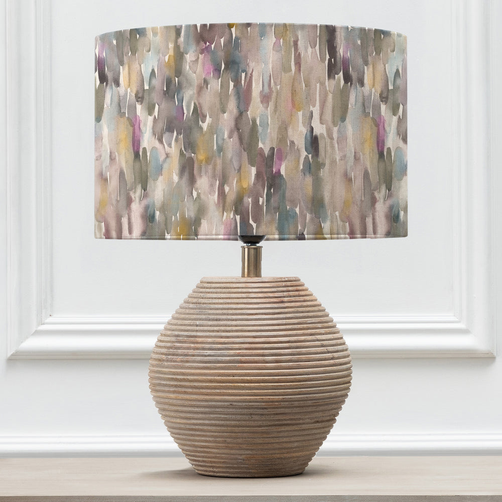 Cerys Table Lampbase White/Azima EVA 40cm Lampshade Ironstone - image 2