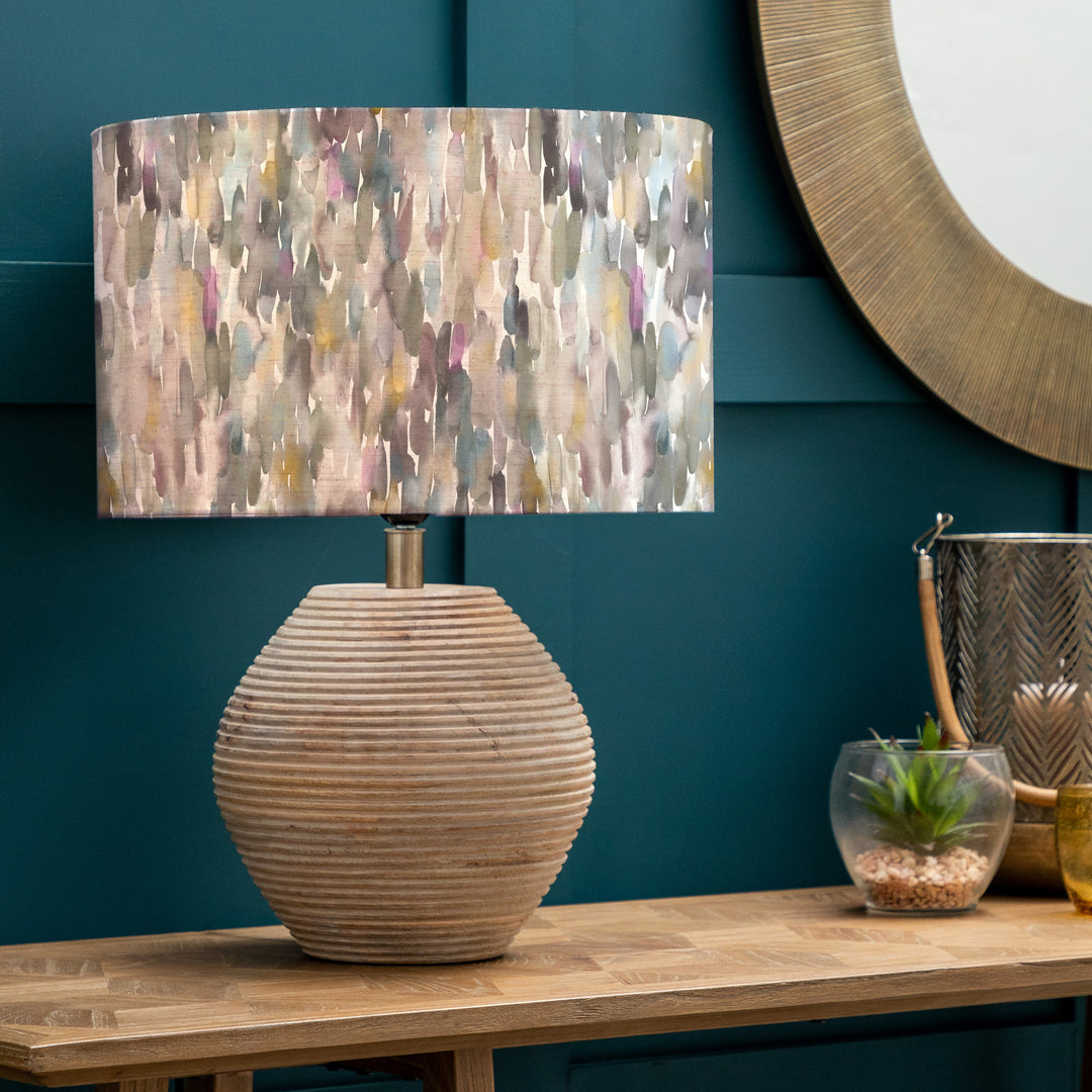Cerys Table Lampbase White/Azima EVA 40cm Lampshade Ironstone