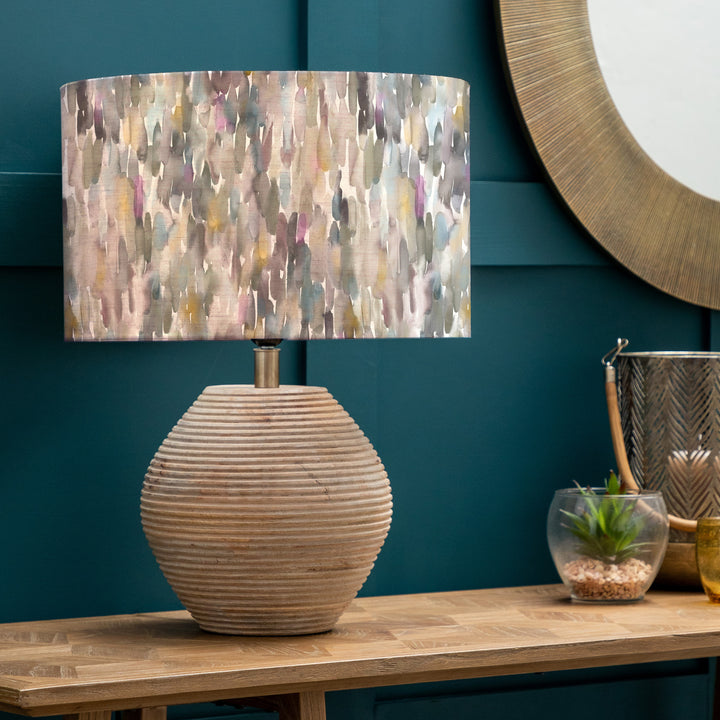 Cerys Table Lampbase White/Azima EVA 40cm Lampshade Ironstone