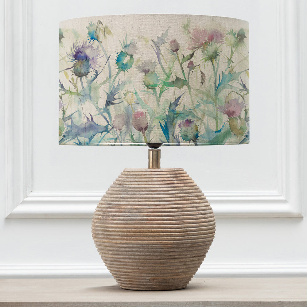 Cerys Table Lampbase White/Cirsium EVA 40cm Lampshade Damson - image 2
