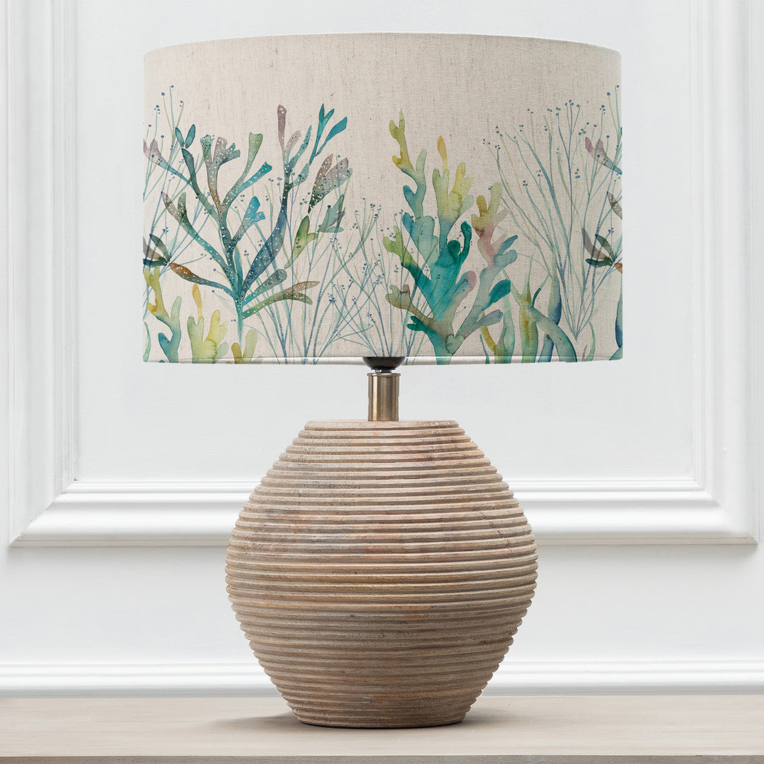 Cerys Table Lampbase White/Coral Reef EVA 40cm Lampshade Cobalt - image 2
