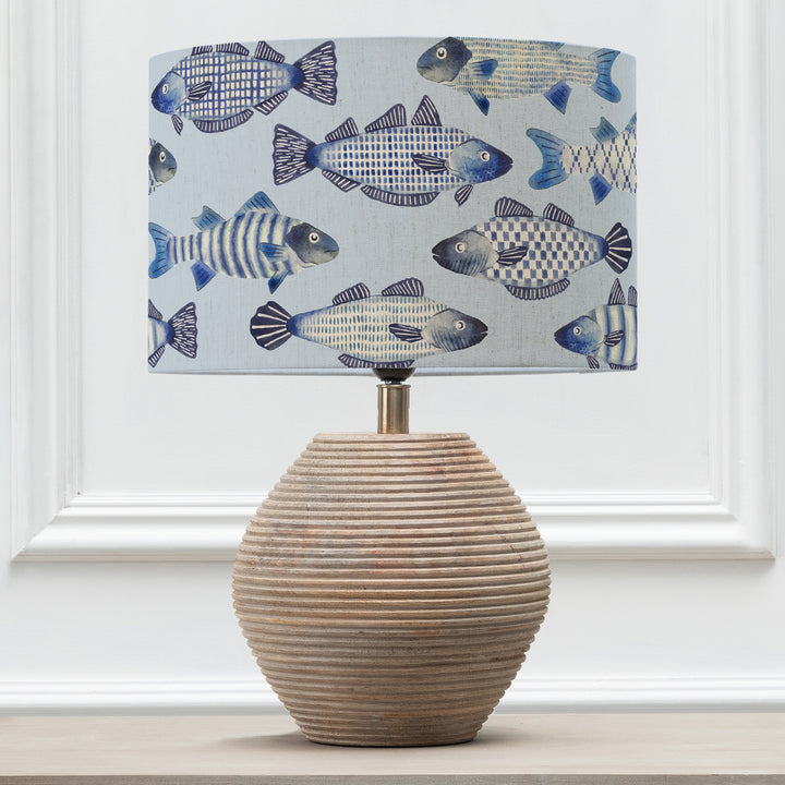 Cerys Table Lampbase White/Cove EVA 40cm Lampshade Cobalt - image 2
