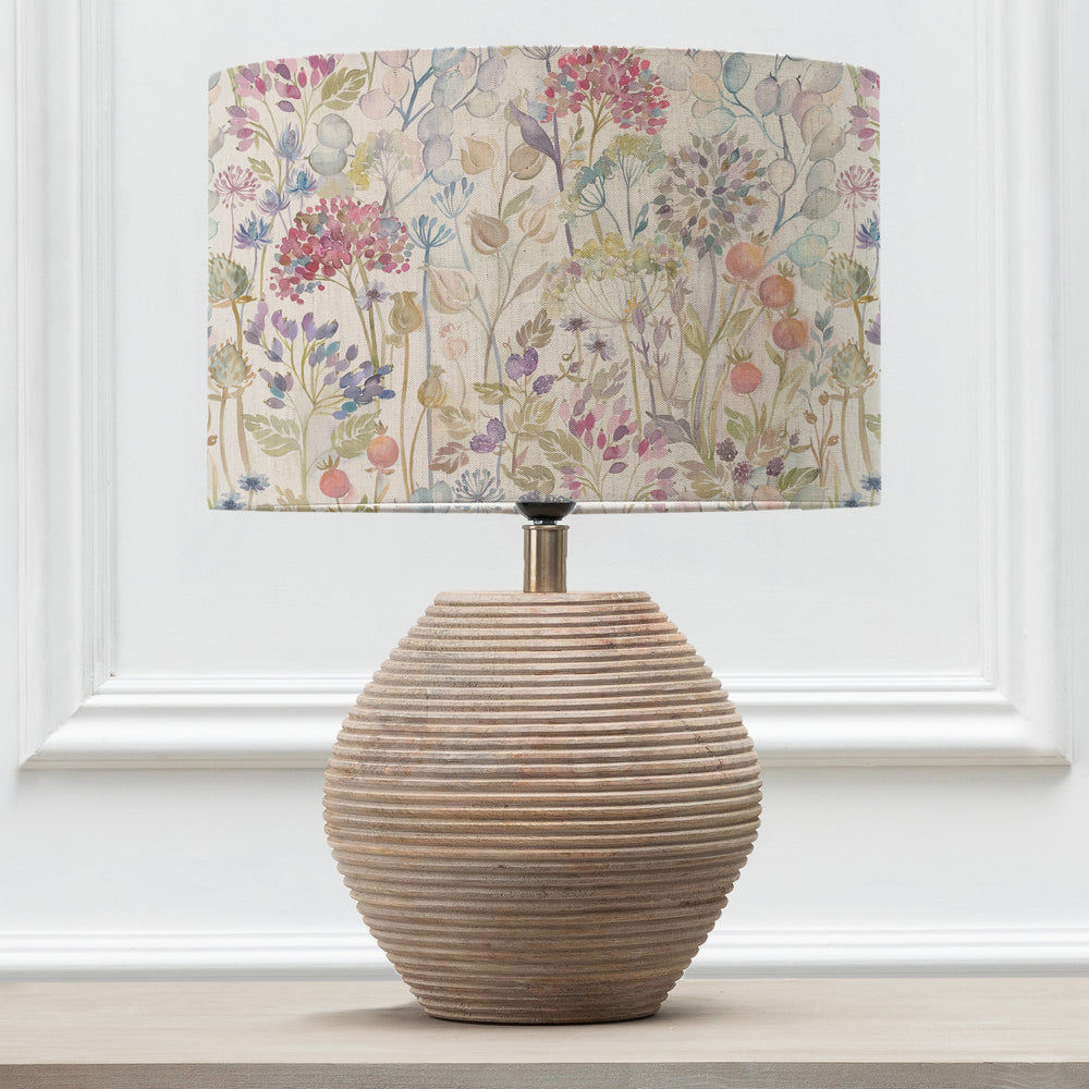 Cerys Table Lampbase White/Hedgerow EVA 40cm Lampshade Linen - image 2