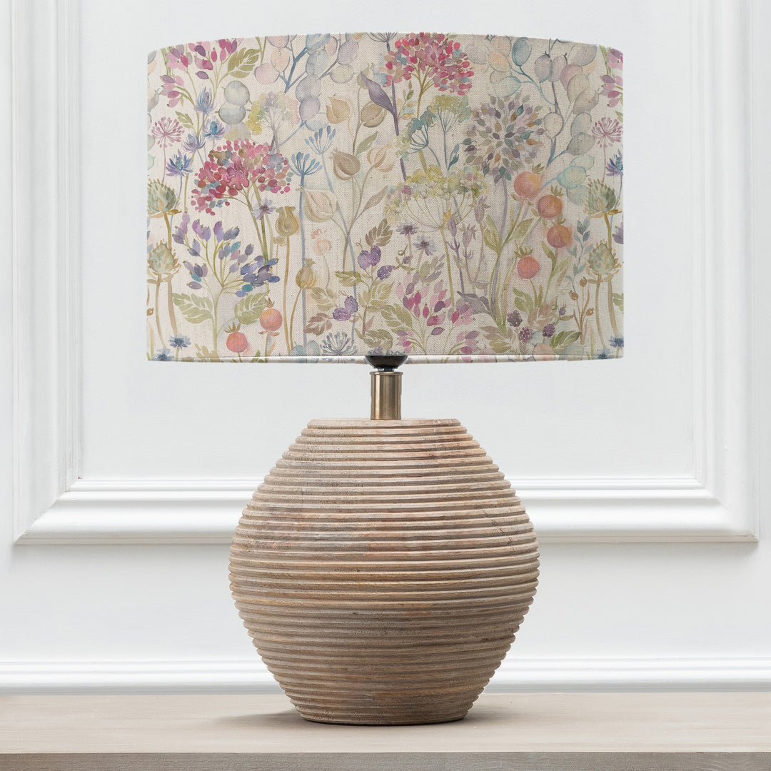 Cerys Table Lampbase White/Hedgerow EVA 40cm Lampshade Linen - image 2